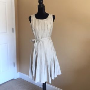 Calvin Klein pleated A-Line sleeveless dress.